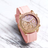  Shop Authentic Guess Sparkling Chronograph Crystals Pink Dial Pink Silicone Strap Watch For Women - GW0032L4 - Luxxuri