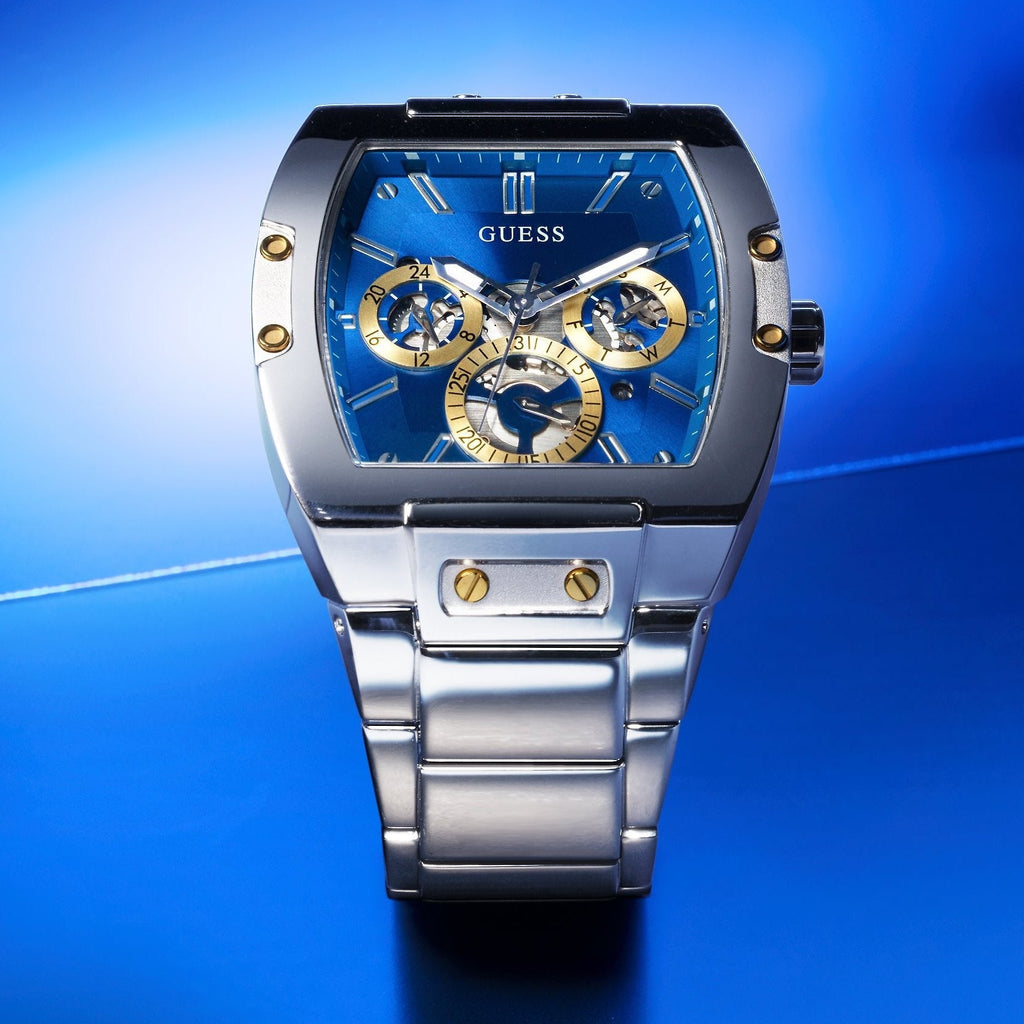  Shop Authentic Guess Phoenix Multifunction Blue Dial Silver Steel Strap Watch For Men - GW0456G5 - Luxxuri