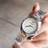  Shop Authentic Emporio Armani Valeria Quartz Mother of Pearl Dial Silver Steel Strap Watch For Women - AR11030 - Luxxuri