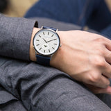  Shop Authentic Emporio Armani Renato White DIal Blue Leather Strap Watch For Men - AR11119 - Luxxuri