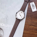  Shop Authentic Emporio Armani Kappa Quartz White Dial Brown Leather Strap Watch For Men - AR80006 - Luxxuri
