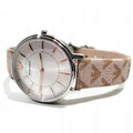  Shop Authentic Emporio Armani Gianni T Bar Quartz Silver Dial Beige Leather Strap Watch For Women - AR80007 - Luxxuri