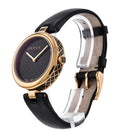  Shop Authentic Gucci Diamantissima Quartz Black Dial Black Leather Strap Watch for Women - YA141401 - Luxxuri