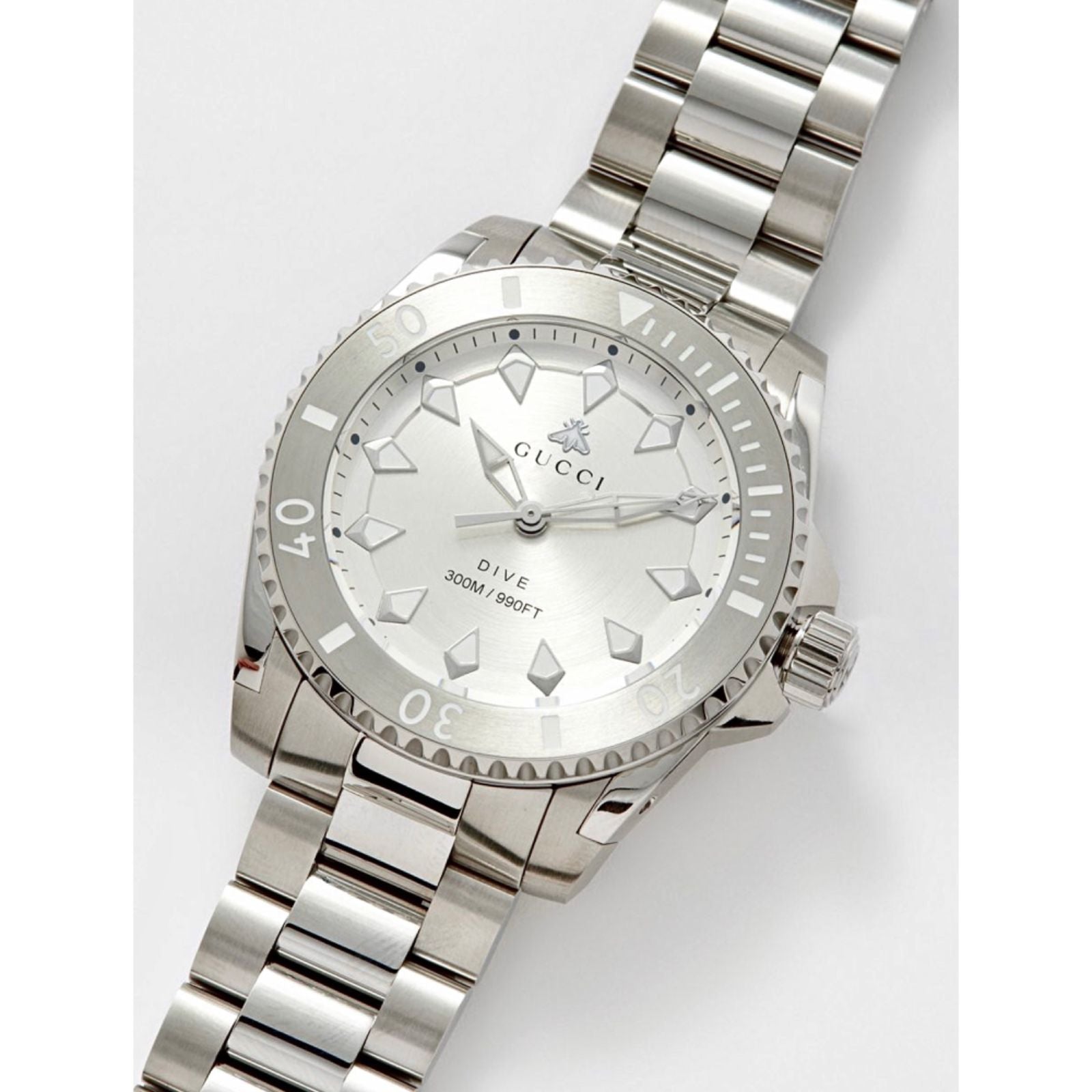  Shop Authentic Gucci Dive Automatic Silver Dial Silver Steel Strap Watch for Men - YA136354 - Luxxuri
