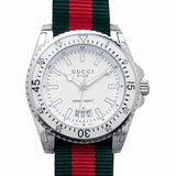  Shop Authentic Gucci Dive White Dial Red & Green Nylon Strap Watch For Men - YA136207 - Luxxuri