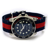  Shop Authentic Gucci Dive Black Dial Red & Blue Nylon Strap Watch For Men - YA136210 - Luxxuri