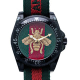  Shop Authentic Gucci Dive Green & Red Dial Green & Red Nylon Strap Watch For Men - YA136216 - Luxxuri