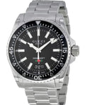  Shop Authentic Gucci Dive Quartz Black Dial Silver Steel Strap Watch For Men - YA136301A - Luxxuri