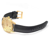  Shop Authentic Gucci Eryx Automatic Chevron Gold Dial Black Leather Strap Watch For Men - YA126340 - Luxxuri