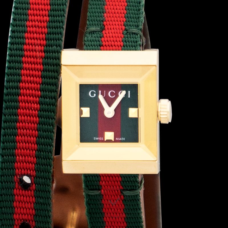 Gucci G-Frame Multicolored Red and Green Dial Watch For Women - YA128527