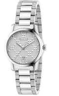  Shop Authentic Gucci G Timeless Quartz Silver Dial Silver Steel Strap Watch For Women - YA126551 - Luxxuri