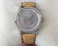  Shop Authentic Gucci G Timeless Automatic Mother of Pearl Dial Brown Leather Strap Watch For Women - YA1264112 - Luxxuri
