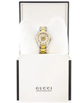  Shop Authentic Gucci G Timeless Quartz Silver Dial Two Tone Steel Strap Watch For Women - YA126596 - Luxxuri