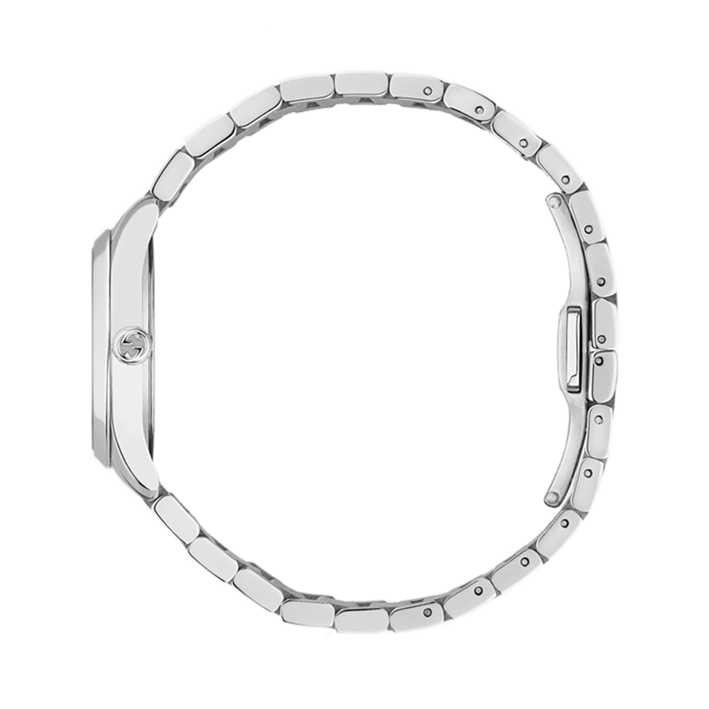  Shop Authentic Gucci G Timeless Quartz Mother of Pearl Pink Dial Silver Steel Strap Watch For Women - YA1265013 - Luxxuri