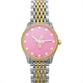  Shop Authentic Gucci G Timeless Quartz Pink Dial Two Tone Steel Strap Watch For Women - YA1265030 - Luxxuri