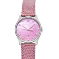 Shop Authentic Gucci G-Timeless Pink Mother of Pearl Dial Pink Leather Strap Watch For Women - YA126586 - Luxxuri