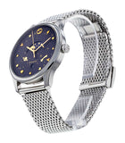  Shop Authentic Gucci G-Timeless Motifs Moon Phase Blue Dial Silver Mesh Bracelet Watch For Men - YA126328 - Luxxuri