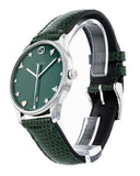  Shop Authentic Gucci G-Timeless Mother of Pearl Green Dial Green Leather Strap Watch For Women - YA1264042 - Luxxuri