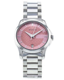  Shop Authentic Gucci G Timeless Pink Dial Silver Steel Strap Watch For Women - YA126524 - Luxxuri