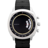  Shop Authentic Gucci Grip Chronograph Black Dial Black Rubber Strap Watch For Men - YA157301 - Luxxuri