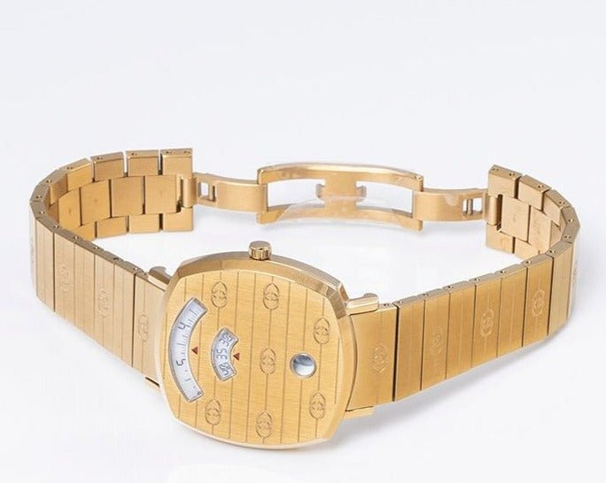  Shop Authentic Gucci Grip Yellow Gold Dial Yellow Gold Steel Strap Unisex Watch -  YA157403 - Luxxuri
