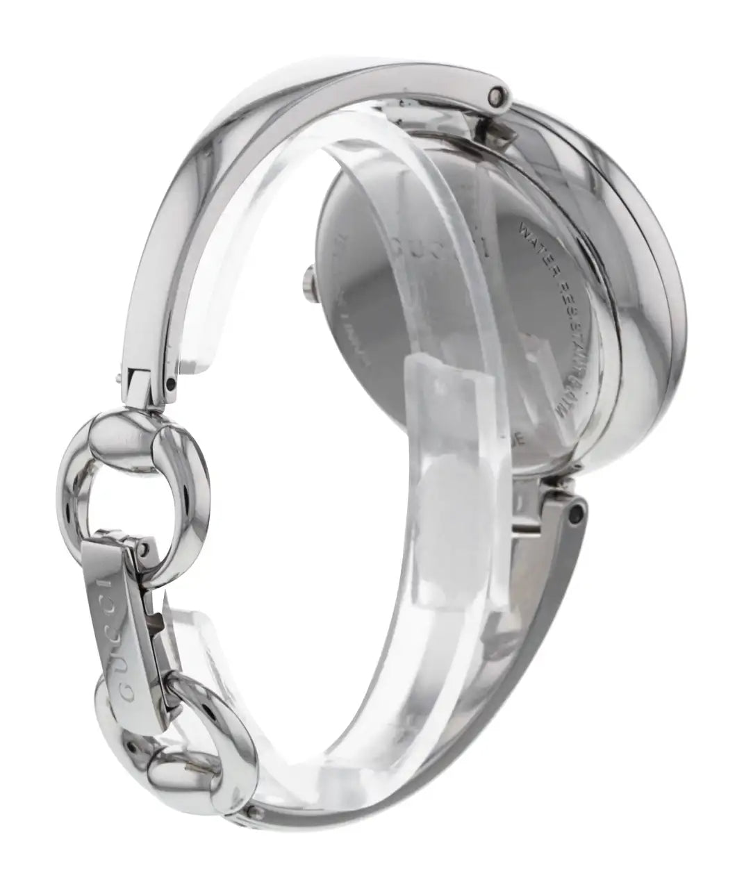  Shop Authentic Gucci Guccisima Quartz Black Dial Silver Steel Strap Watch For Women - YA134501 - Luxxuri