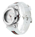  Shop Authentic Gucci SYNC XXL White Dial White Rubber Strap Watch For Men - YA137102 - Luxxuri