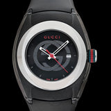  Shop Authentic Gucci Sync Quartz Black Dial Black Rubber Strap Watch For Men - YA137301 - Luxxuri