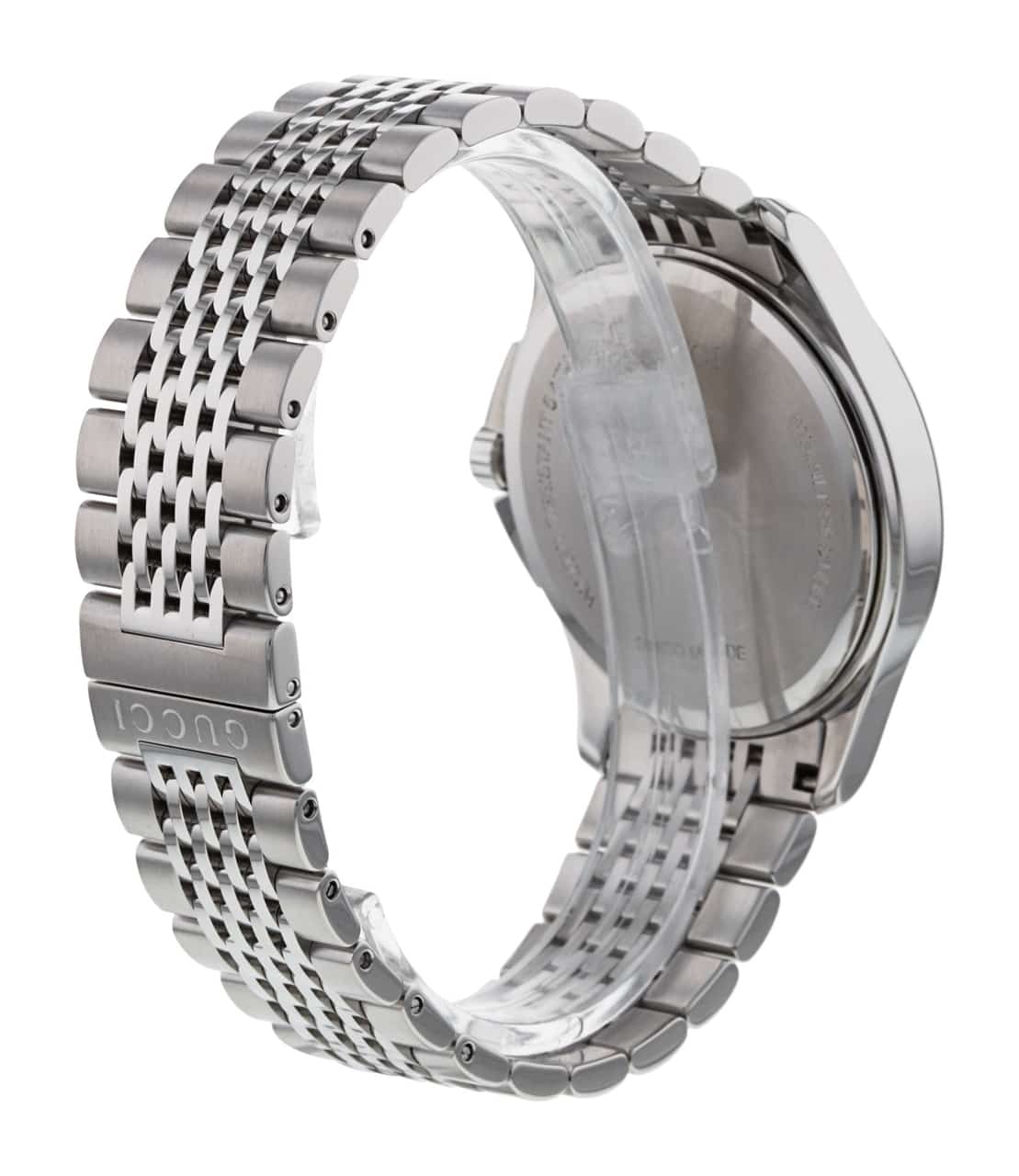 Shop Authentic Gucci G Timeless Diamonds Black Dial Silver Steel Strap Watch For Men - YA126405 - Luxxuri