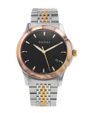  Shop Authentic Gucci G Timeless Black Dial Two Tone Steel Strap Watch For Men - YA126410 - Luxxuri