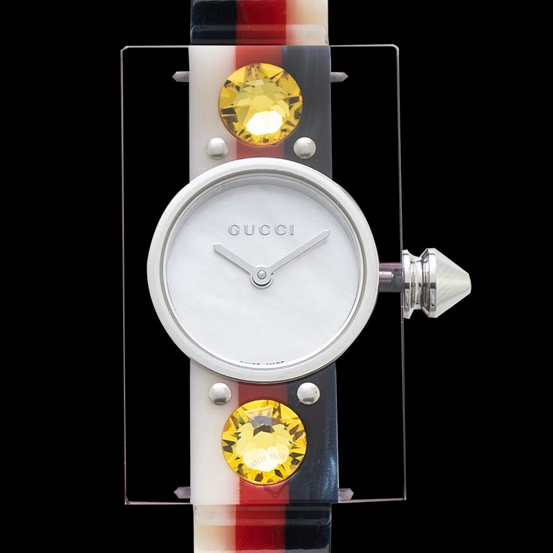  Shop Authentic Gucci Web Pink Mother of Pearl Dial Watch For Women - YA143524 - Luxxuri