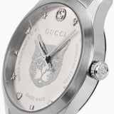  Shop Authentic Gucci G Timeless Silver Dial Silver Steel Strap Watch For Women - YA1264095 - Luxxuri
