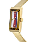  Shop Authentic Gucci G-Frame Mother of Pearl Dial Yellow Gold Mesh Bracelet Watch For Women - YA147410 - Luxxuri