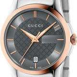  Shop Authentic Gucci G Timeless Grey Dial Two Tone Steel Strap Watch For Women - YA126527 - Luxxuri