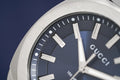  Shop Authentic Gucci GG2570 Quartz Blue Dial Silver Steel Strap Watch For Men - YA142303 - Luxxuri