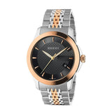  Shop Authentic Gucci G Timeless Black Dial Two Tone Steel Strap Watch For Men - YA126410 - Luxxuri