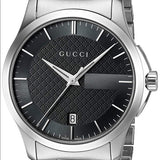  Shop Authentic Gucci G Timeless Black Dial Silver Steel Strap Unisex Watch - YA126457 - Luxxuri
