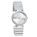  Shop Authentic Gucci G Interlocking Silver Dial Silver Steel Strap Watch For Women - YA133503 - Luxxuri