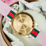  Shop Authentic Gucci G Timeless Quartz Pink Dial Three Tone Leather Strap Watch For Women - YA1264118 - Luxxuri