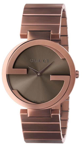  Shop Authentic Gucci Interlocking G Quartz Brown Dial Brown Steel Strap Watch for Women -  YA133317 - Luxxuri