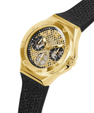  Shop Authentic Guess Asteria Multifunction Gold Dial Black Rubber Strap Watch For Women - GW0620L2 - Luxxuri