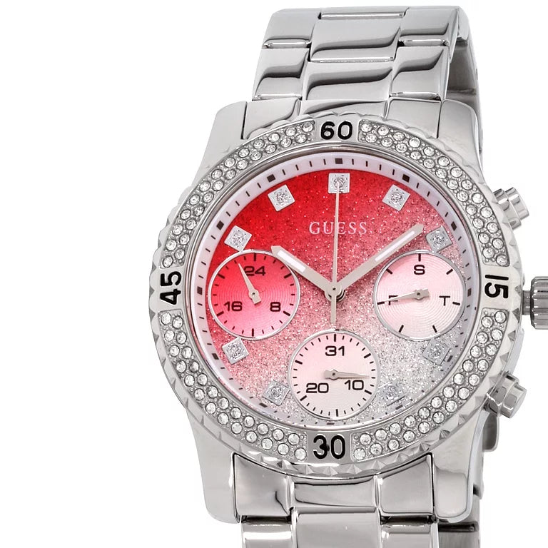  Shop Authentic Guess Confetti Diamonds Silver Dial Silver Steel Strap Watch for Women - W0774L7 - Luxxuri