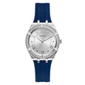  Shop Authentic Guess Cosmo Diamonds Silver Dial Blue Rubber Strap Watch for Women - GW0034L5 - Luxxuri
