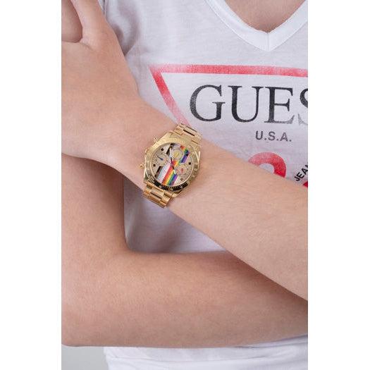  Shop Authentic Guess Eclipse Multifunction Gold Dial Gold Steel Strap Watch for Women - GW0433L1 - Luxxuri
