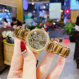  Shop Authentic Guess Solstice Diamonds Gold Dial Gold Steel Strap Watch for Women - GW0403L2 - Luxxuri