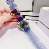  Shop Authentic Guess Athena Active Life Clear White Dial Blue Rubber Strap Watch for Women - GW0409L1 - Luxxuri