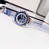  Shop Authentic Guess Athena Active Life Clear White Dial Blue Rubber Strap Watch for Women - GW0409L1 - Luxxuri
