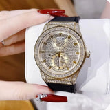  Shop Authentic Guess Princess Crystals Gold Dial Black Silicone Strap Watch For Women - GW0439L2 - Luxxuri