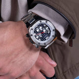  Shop Authentic Guess Empire Quartz Black Dial Silver Steel Strap Watch For Men - GW0489G1 - Luxxuri