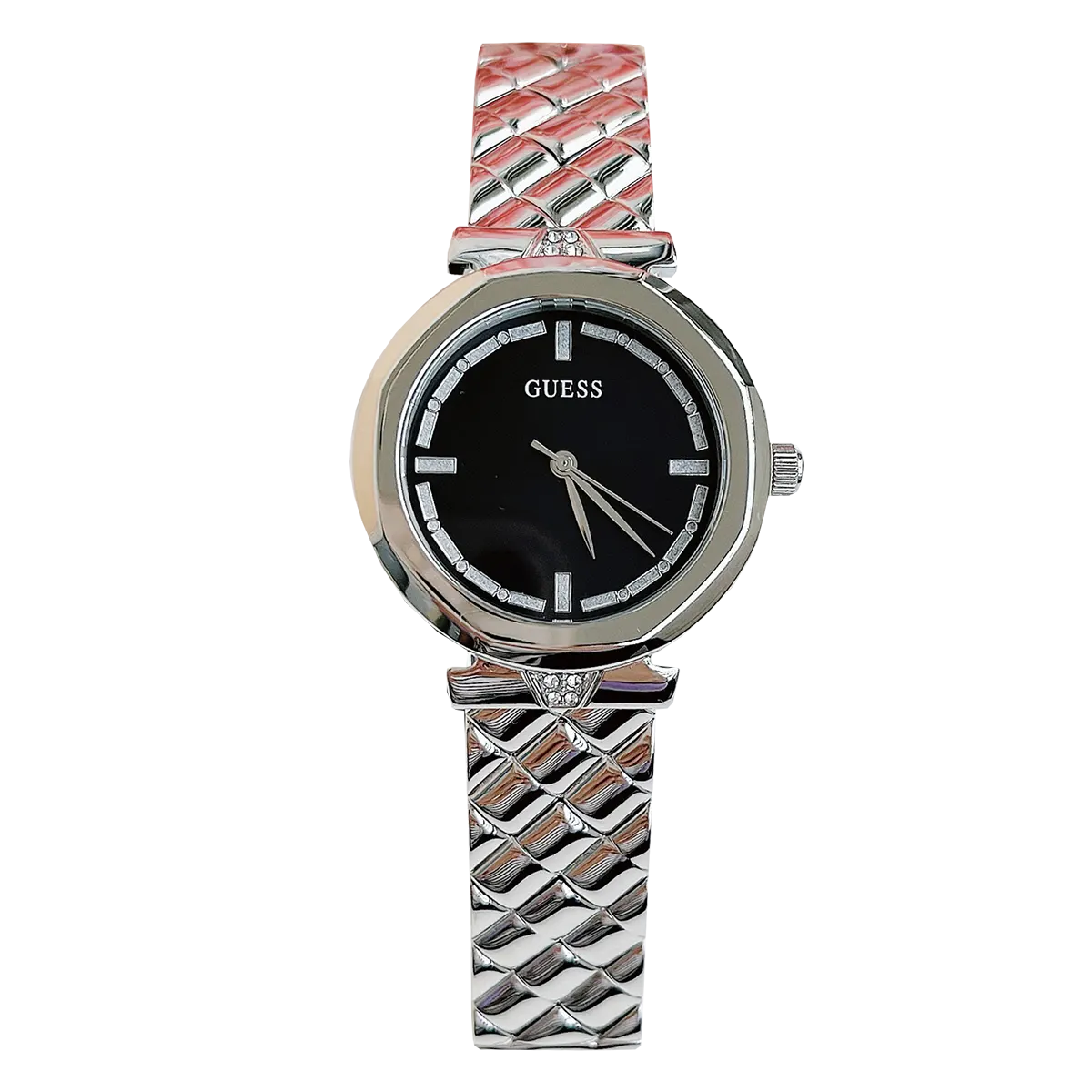  Shop Authentic Guess Rumour Quartz Black Dial Silver Steel Strap Watch For Women - GW0613L1 - Luxxuri